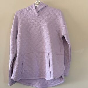 Eddie Bauer Lilac Quilted Hoodie with pouch pocket